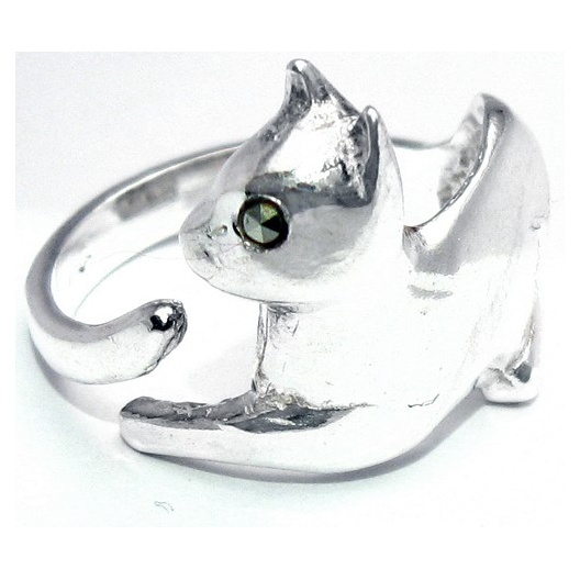 Bague en argent Chat Fier