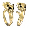 Golden Egyptian Cat Earrings