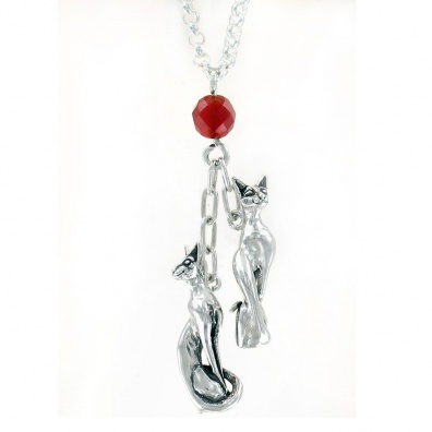 Egyptische katten met een facet geslepen Carneool