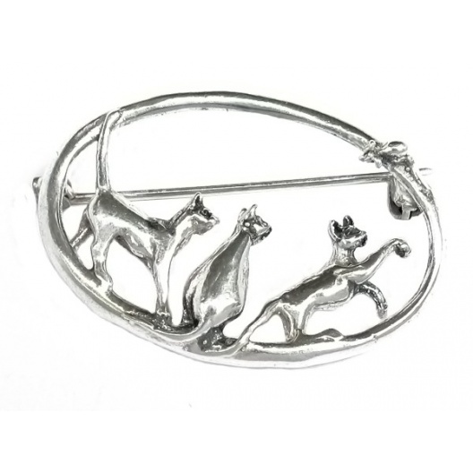 Broche Cats and mice